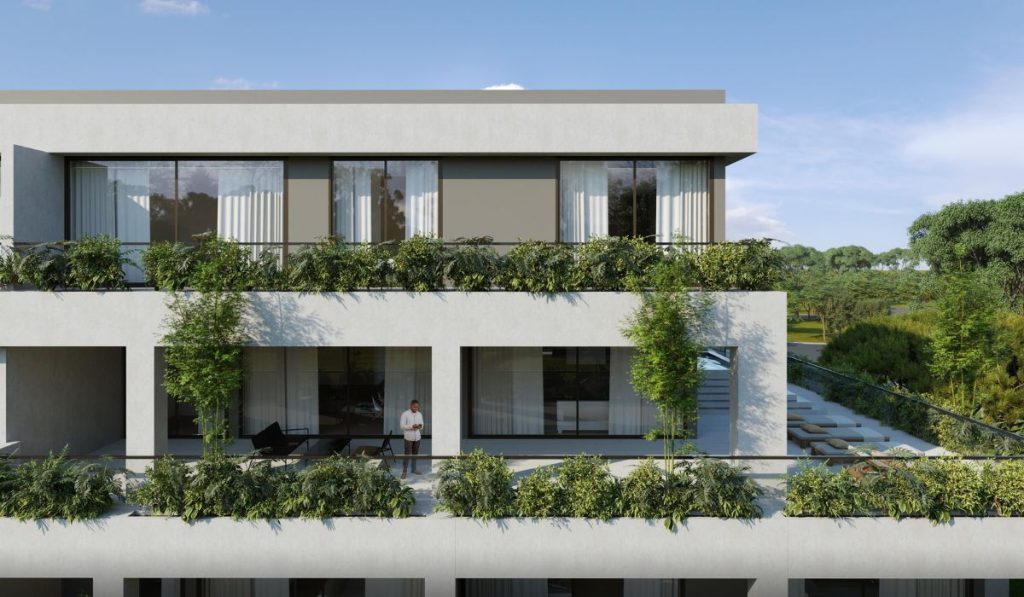 Beautiful view of High Definition Textured Apartment Building Renderings